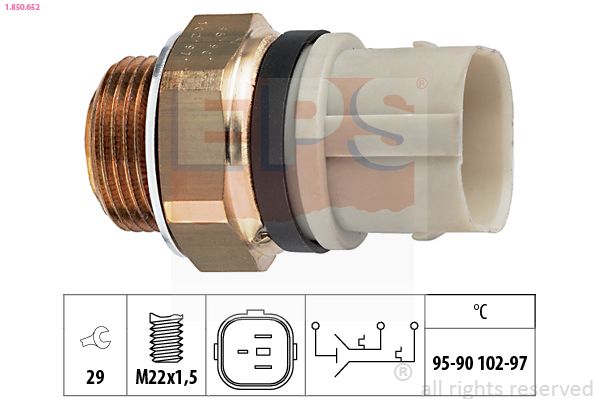 Obrázok Teplotný spínač ventilátora chladenia EPS Made in Italy - OE Equivalent 1850652