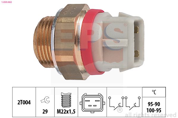 Obrázok Teplotný spínač ventilátora chladenia EPS Made in Italy - OE Equivalent 1850682