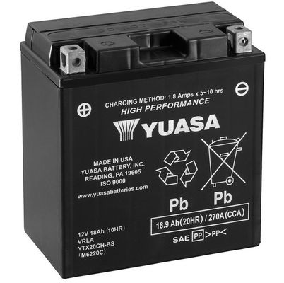 Obrázok Batéria YUASA High Performance Maintenance Free YTX20CHBS