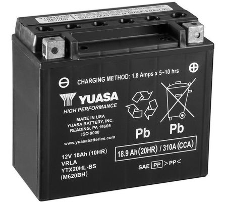 Obrázok Batéria YUASA High Performance Maintenance Free YTX20HLBS