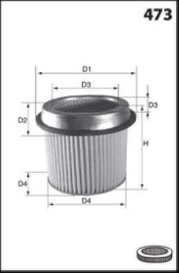 Obrázok Vzduchový filter MISFAT  R1208