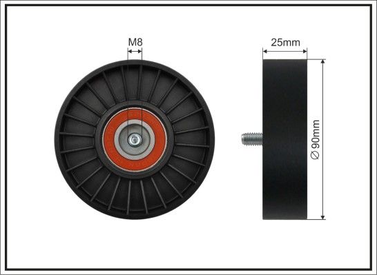 Obrázok Vratná/vodiaca kladka rebrovaného klinového remeňa CAFFARO  1218