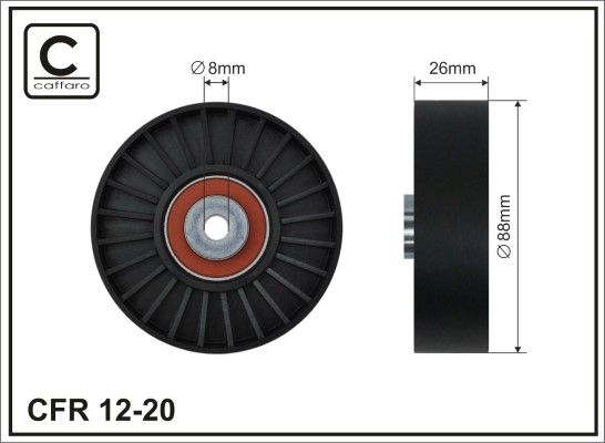 Obrázok Vratná/vodiaca kladka rebrovaného klinového remeňa CAFFARO  1220