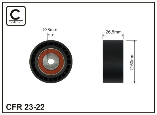 Obrázok Vratná/vodiaca kladka rebrovaného klinového remeňa CAFFARO  2322