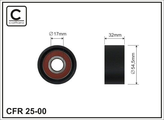 Obrázok Obehová/vodiaca kladka ozubeného remeňa CAFFARO  2500