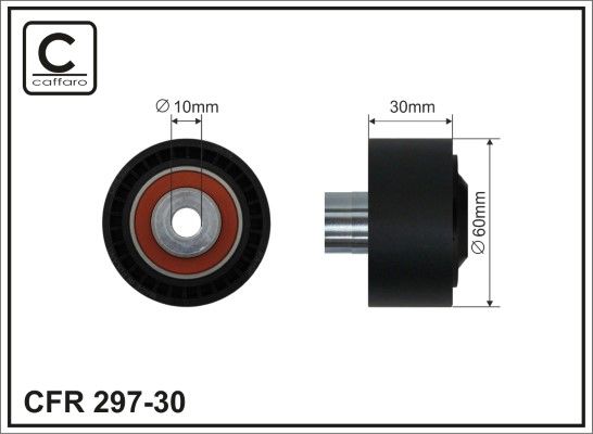 Obrázok Vratná/vodiaca kladka rebrovaného klinového remeňa CAFFARO  29730