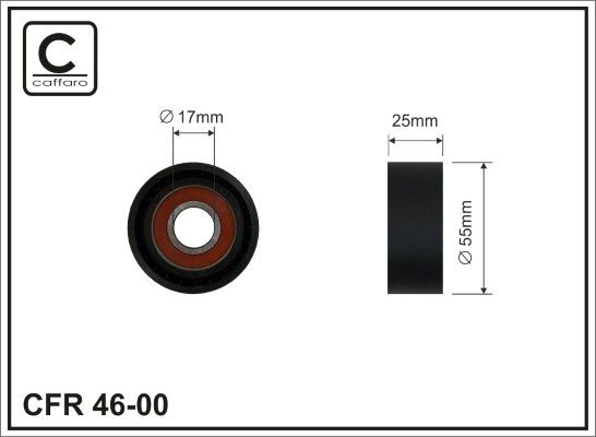 Obrázok Napínacia kladka rebrovaného klinového remeňa CAFFARO  4600