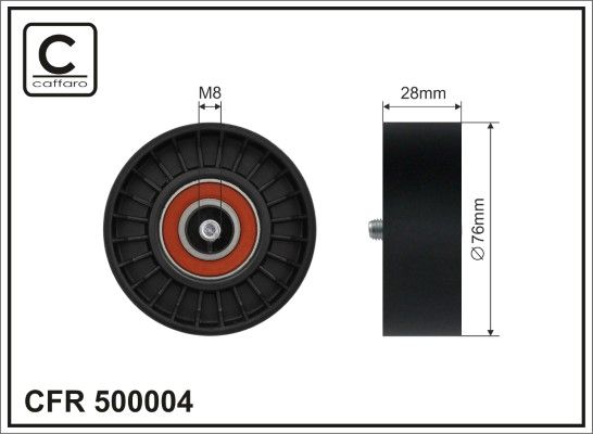 Obrázok Vratná/vodiaca kladka rebrovaného klinového remeňa CAFFARO  500004