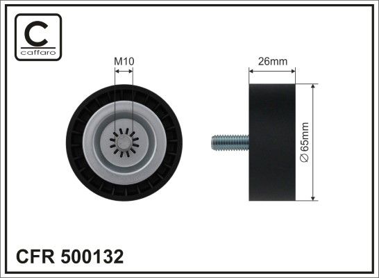 Obrázok Vratná/vodiaca kladka rebrovaného klinového remeňa CAFFARO  500132