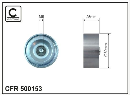Obrázok Vratná/vodiaca kladka rebrovaného klinového remeňa CAFFARO  500153