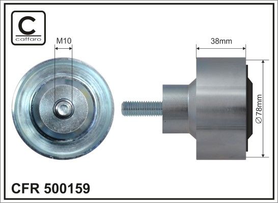 Obrázok Vratná/vodiaca kladka rebrovaného klinového remeňa CAFFARO  500159