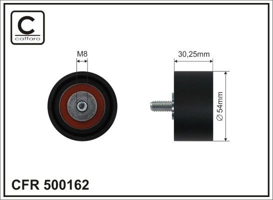 Obrázok Vratná/vodiaca kladka rebrovaného klinového remeňa CAFFARO  500162