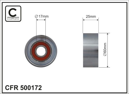 Obrázok Napínacia kladka rebrovaného klinového remeňa CAFFARO  500172