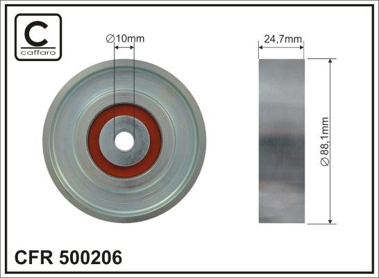Obrázok Vratná/vodiaca kladka rebrovaného klinového remeňa CAFFARO  500206