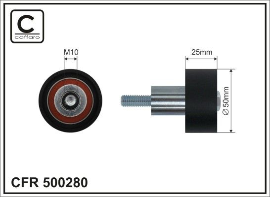 Obrázok Obehová/vodiaca kladka ozubeného remeňa CAFFARO  500280