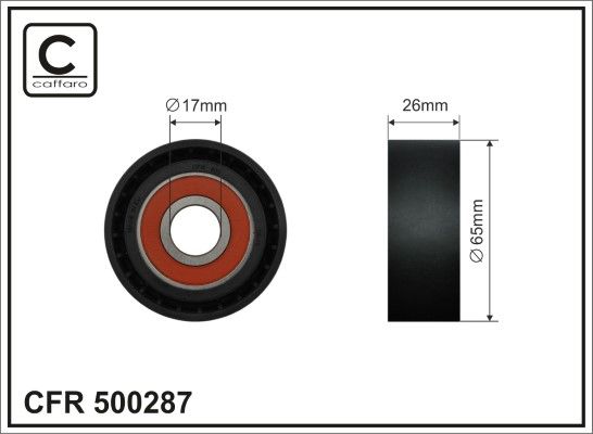Obrázok Vratná/vodiaca kladka rebrovaného klinového remeňa CAFFARO  500287