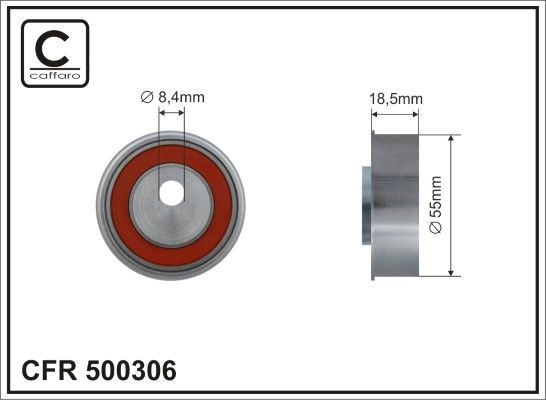 Obrázok Obehová/vodiaca kladka ozubeného remeňa CAFFARO  500306