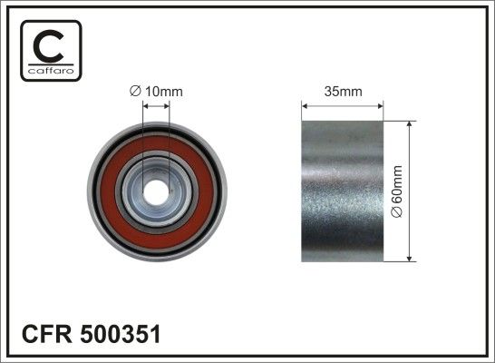 Obrázok Obehová/vodiaca kladka ozubeného remeňa CAFFARO  500351