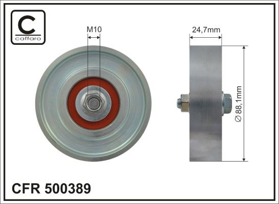 Obrázok Vratná/vodiaca kladka rebrovaného klinového remeňa CAFFARO  500389