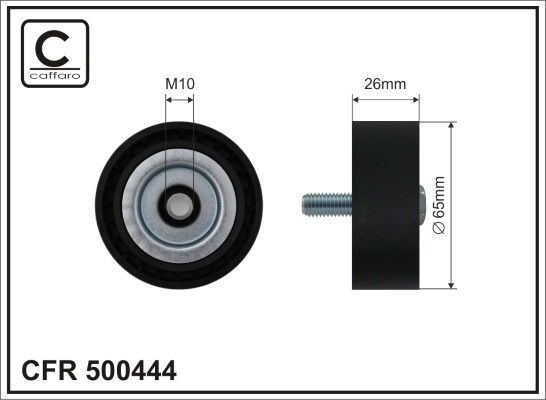 Obrázok Vratná/vodiaca kladka rebrovaného klinového remeňa CAFFARO  500444