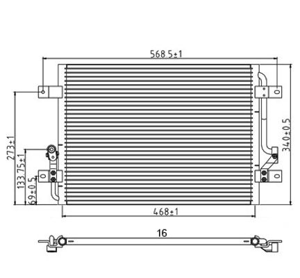 Obrázok Kondenzátor klimatizácie HART  605723