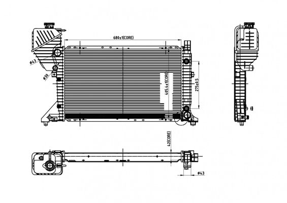 Obrázok Chladič motora HART  606529