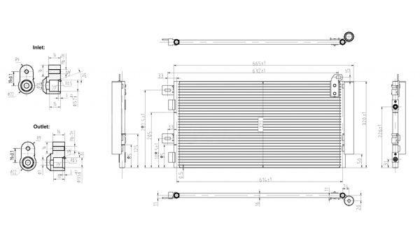 Obrázok Kondenzátor klimatizácie HART  606052
